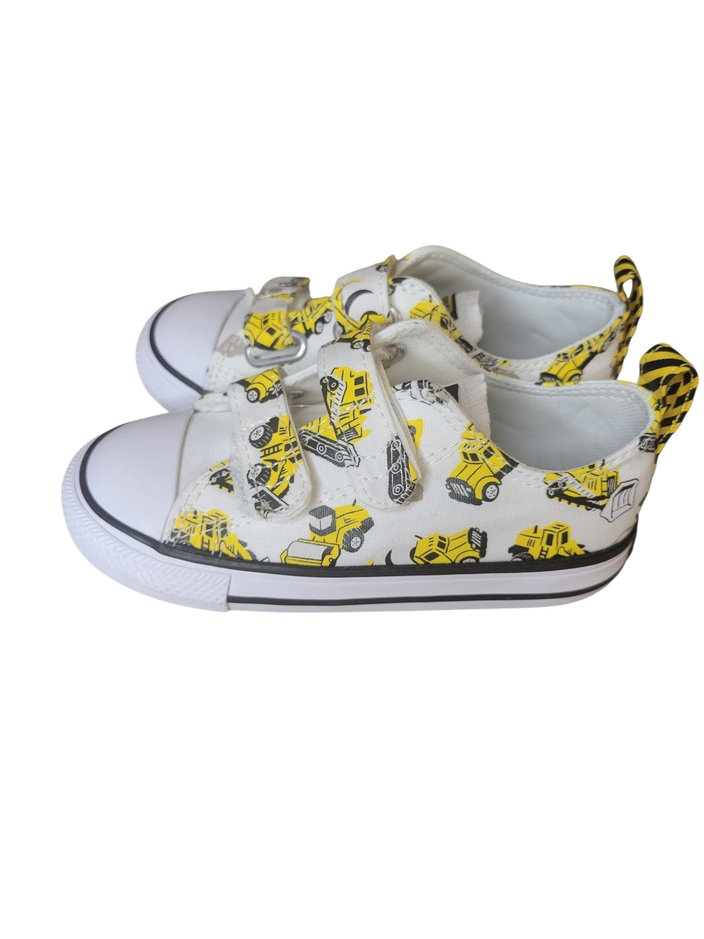 Converse Boy's White & Yellow Construction Print Sneakers